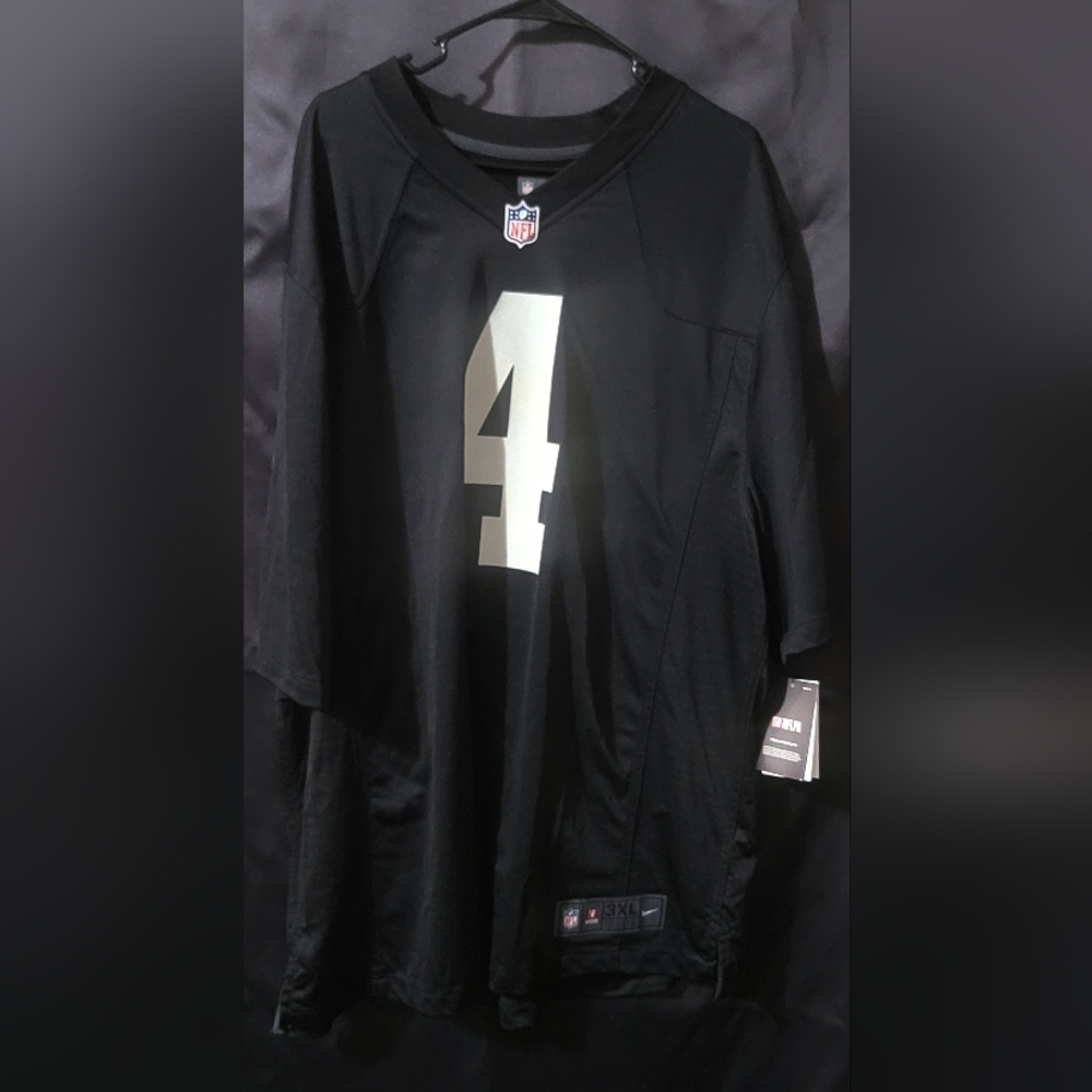 Nike Black and White Number 4 Men's Jersey